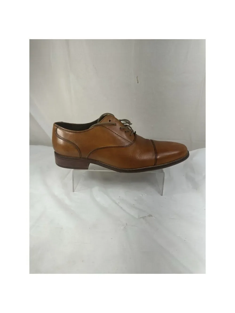 COLE HAAN SIZE 10 M MEN SHOES WILLIAMS CAP TOE OXFORD tan LEATHER C12337